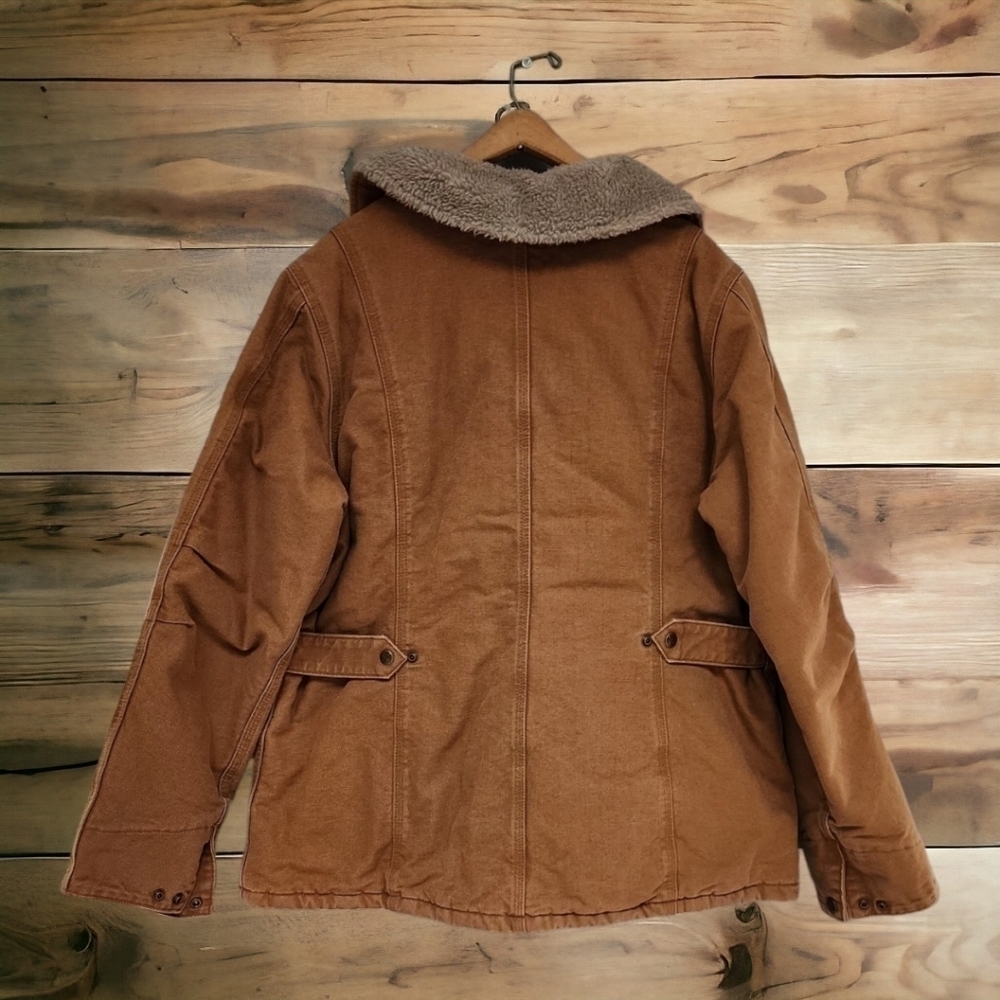 Kelsey Asbille Monica Dutton Carhartt Women's Weathered Duck Wesley Coat M - Picture 11 of 13